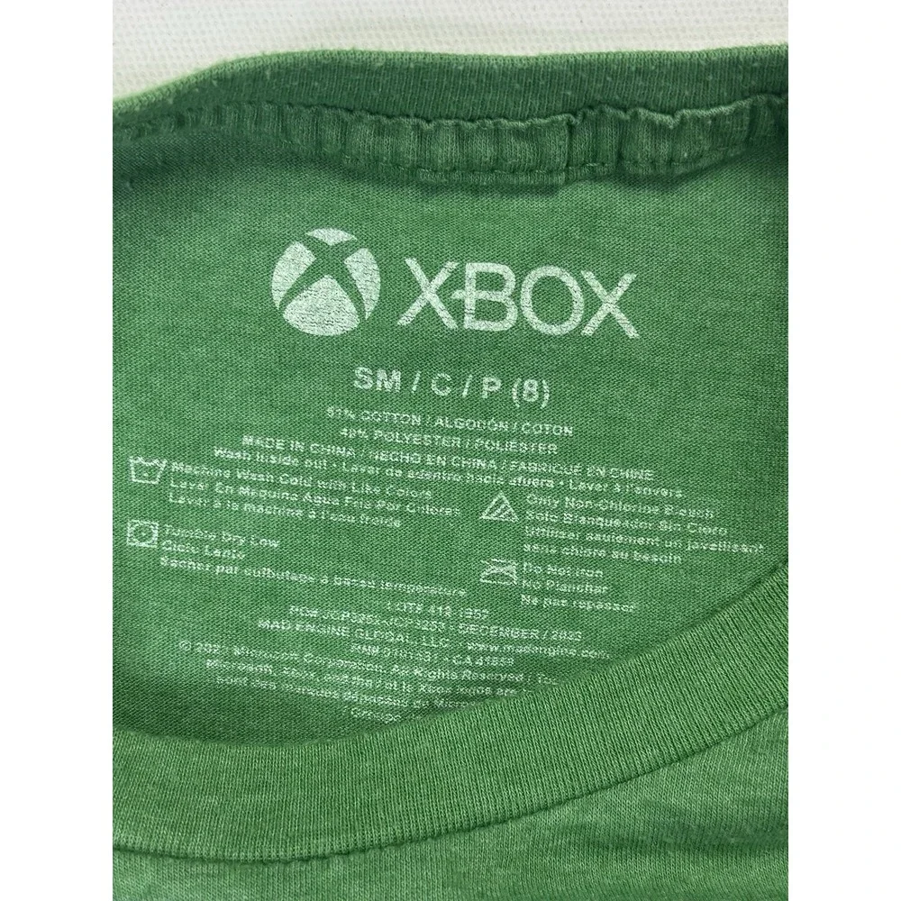 XBOX T-Shirt Youth Small (8) Controller Graphic Green Short Sleeve Crew Neck